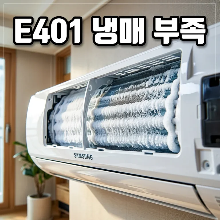 삼성 에어컨 E401 에러 원인과 냉매 부족 해결까지 한번에