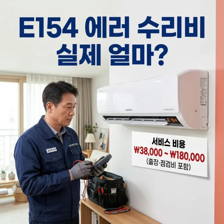 삼성 에어컨 E154 에러 원인과 수리비 실제 얼마일까