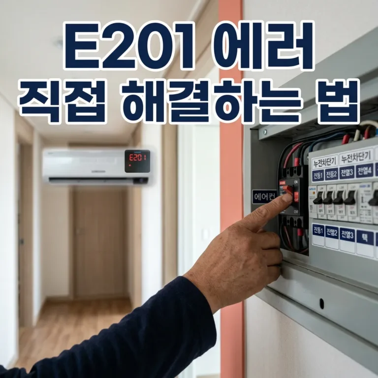 삼성 에어컨 E201 에러 자가조치 방법 4단계 정리