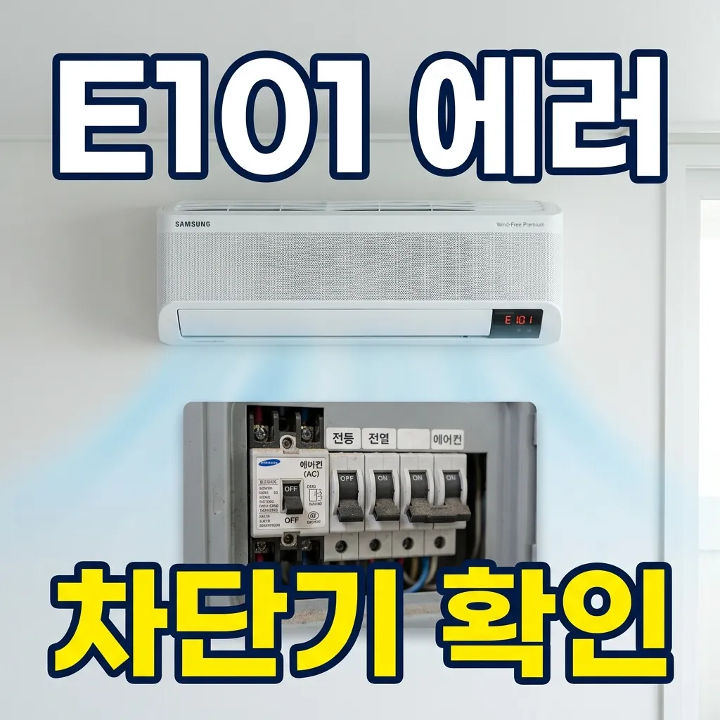 삼성 무풍에어컨 E101 에러 자가 해결 방법 — 차단기부터 확인하세요