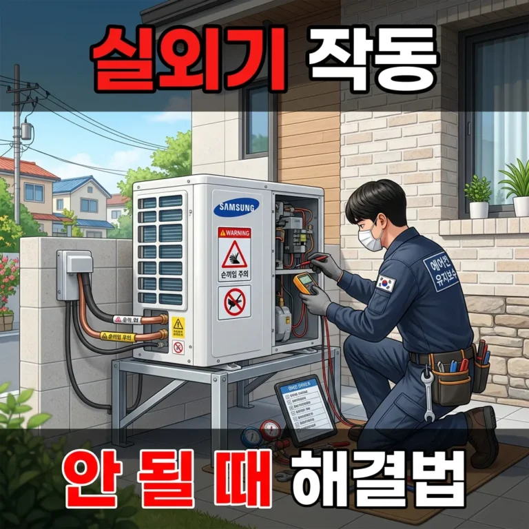 에어컨 실외기 안 돌아갈 때 원인 5가지와 해결 방법