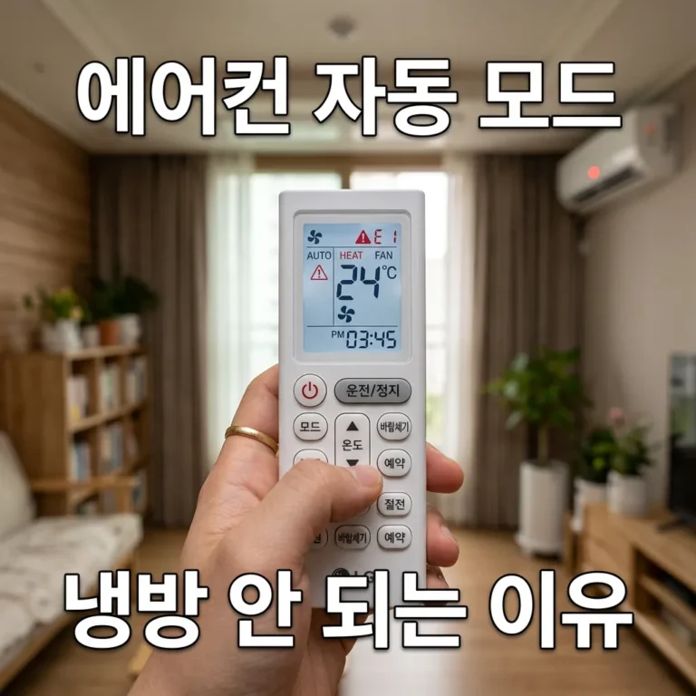 에어컨 자동 모드 냉방 안 됨? 설정 오류·센서 문제 총정리