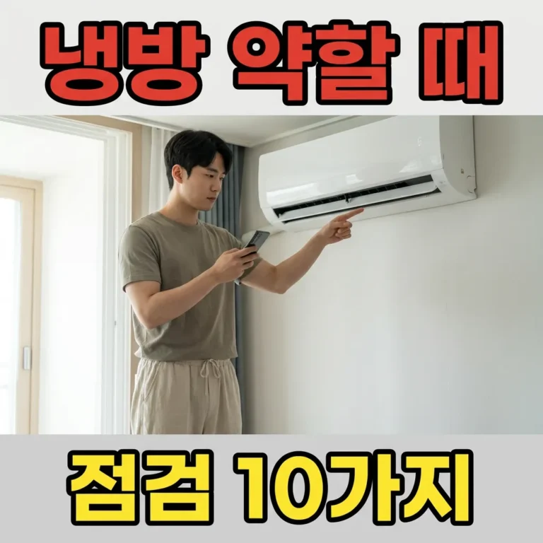 에어컨 냉방 약할 때 셀프 점검 체크리스트 10가지