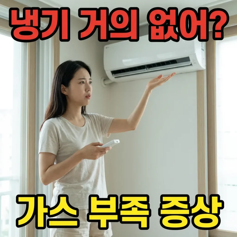 에어컨 냉기 약할 때 가스 부족 의심 증상 5가지