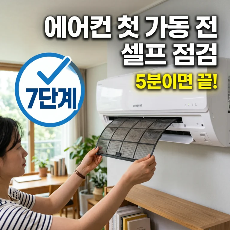 에어컨 시즌 첫 가동 전 셀프 점검 7단계 (5분이면 끝나요)