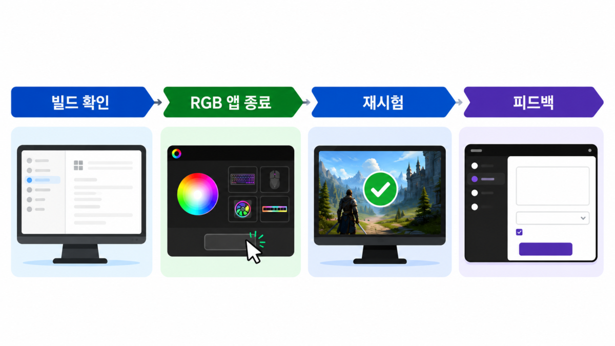 게임 멈춤 안전 진단 순서