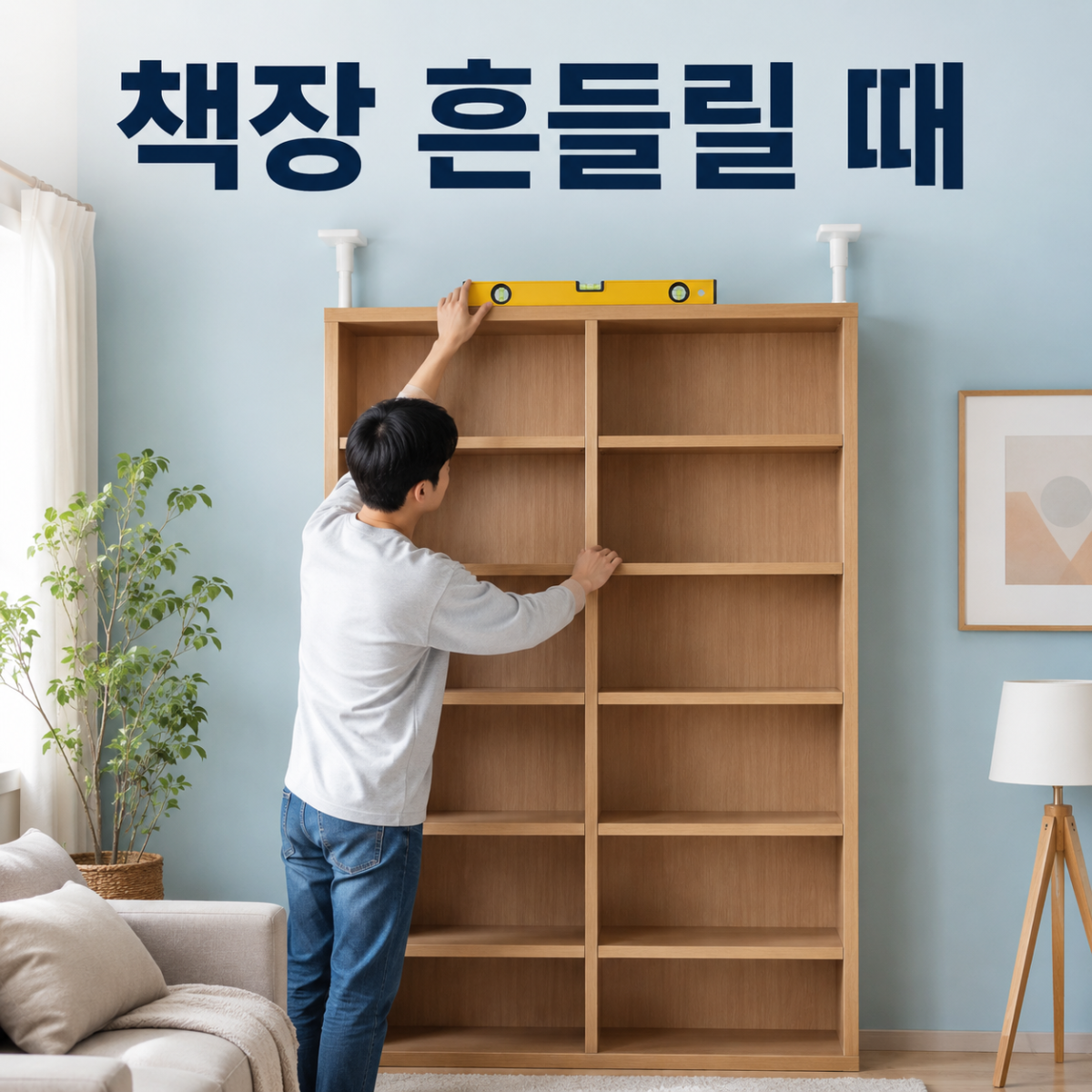 책장 흔들릴 때