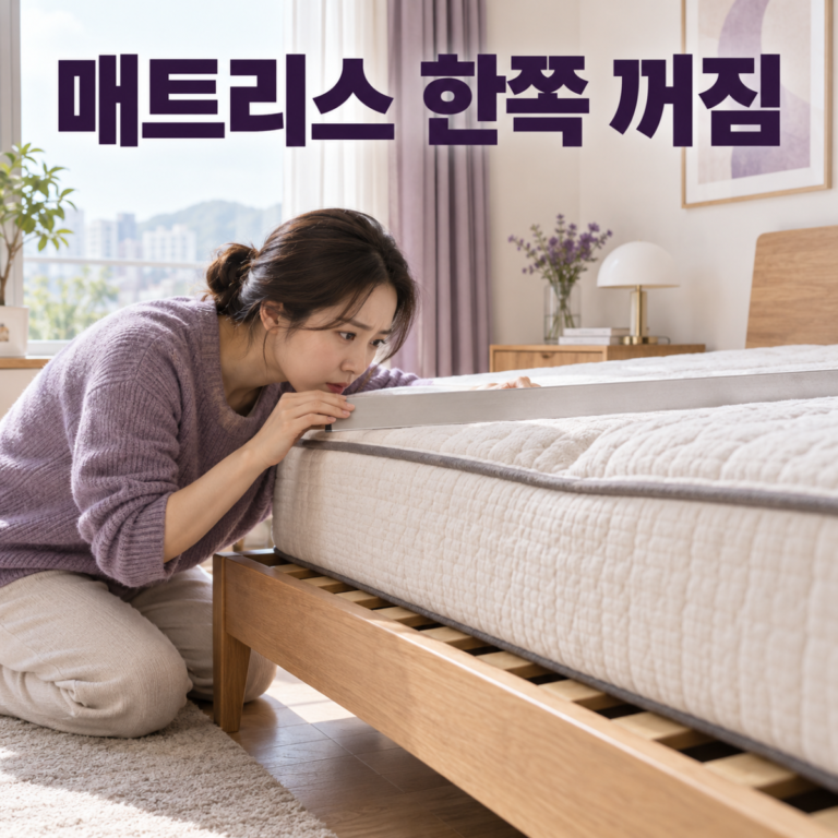 매트리스 한쪽 꺼짐|회전·프레임·보증 점검 순서