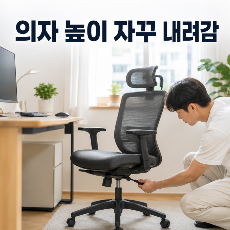 사무용 의자 높이 자꾸 내려갈 때|레버·가스실린더·교체 판단