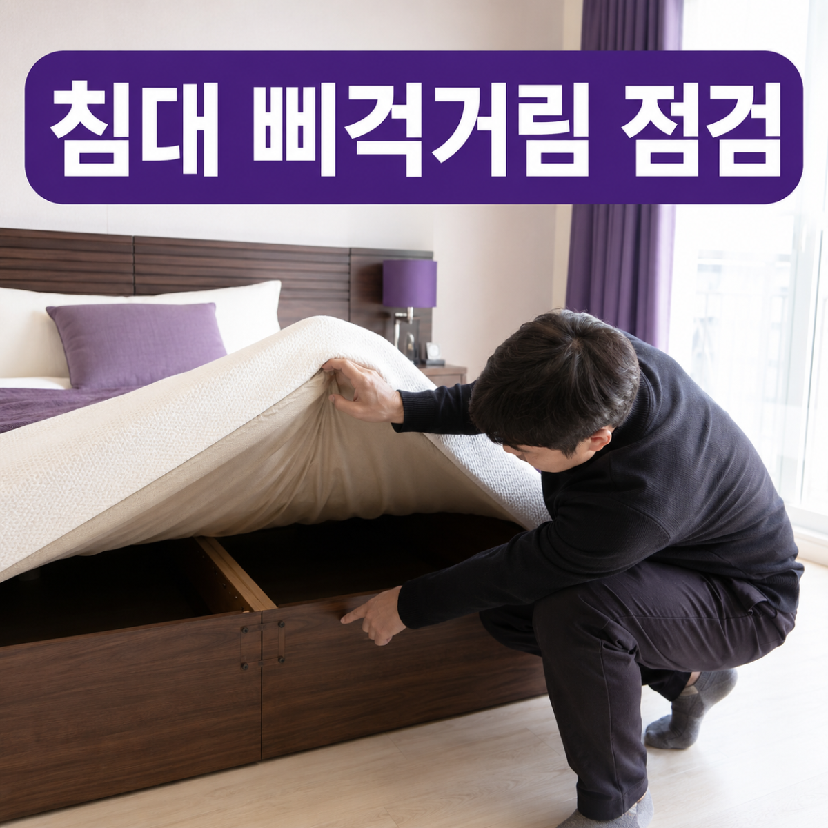 침대 프레임 삐걱거림