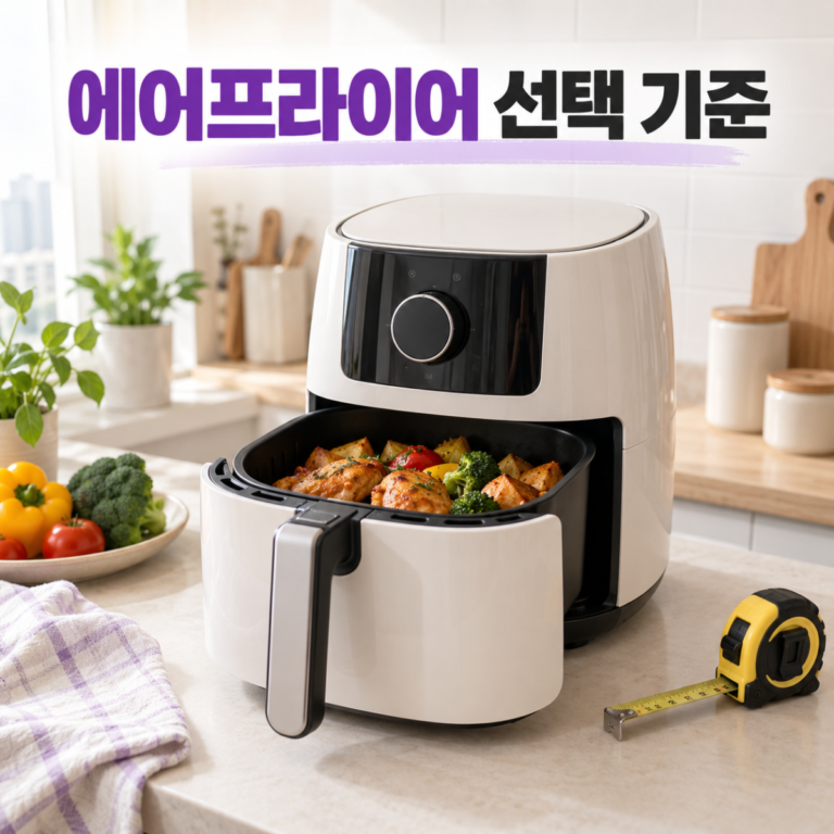 에어프라이어 고르는 법 용량보다 바스켓·세척·설치부터