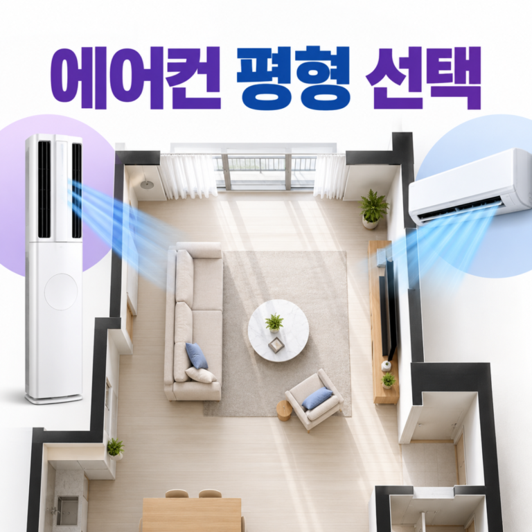 에어컨 평형 고르는 법｜벽걸이·스탠드·2in1 선택 기준