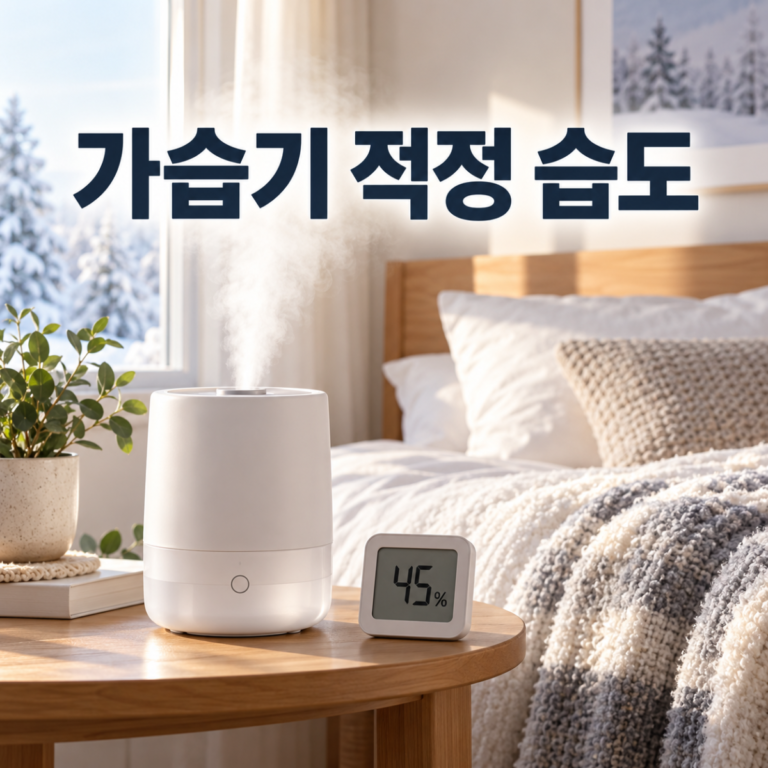 가습기 적정 습도 40~50%|몇 시간 틀어야 할까