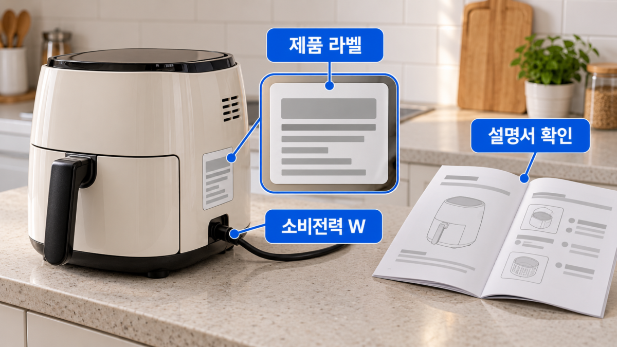 정격 소비전력 확인