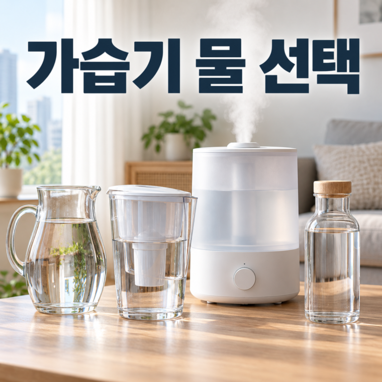 가습기 물 선택｜수돗물·정수물·증류수와 흰 가루 판단